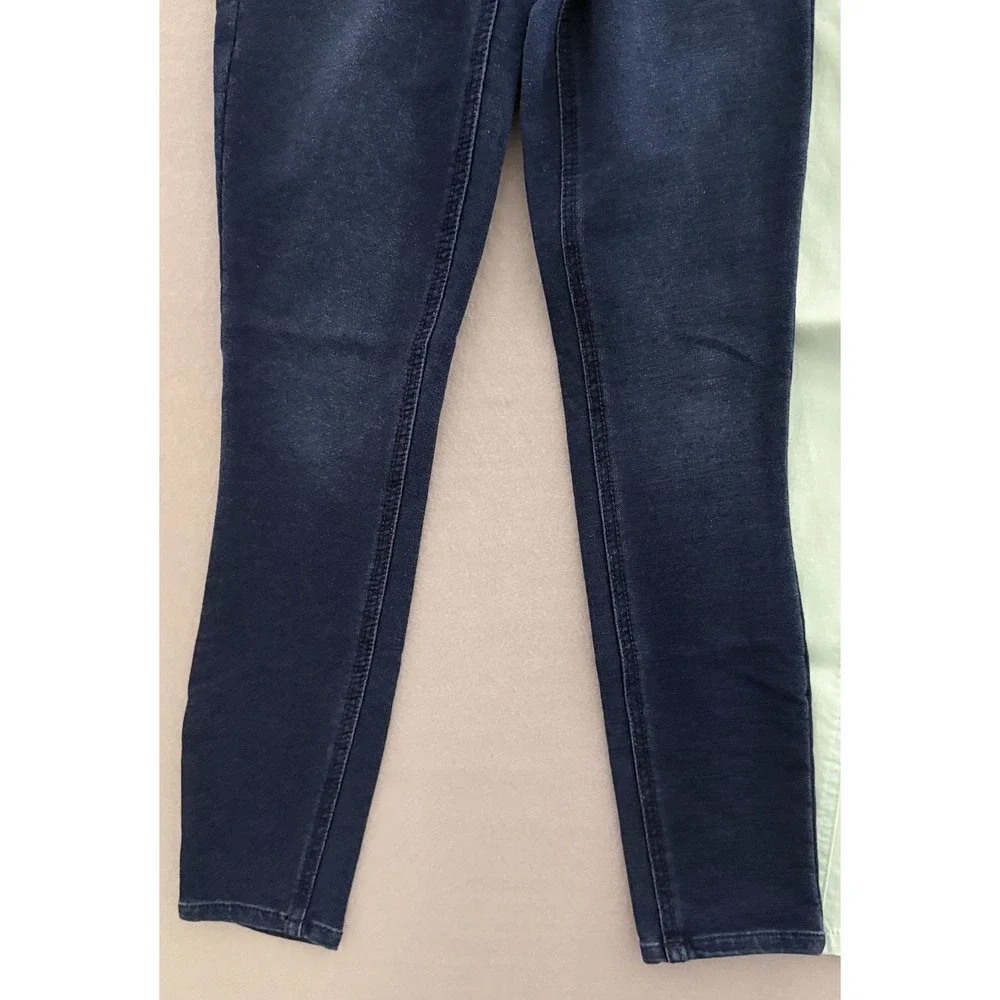 Justice Girls Ankle Jeggings Lot Of 3 MidRise Sz 10 Pull on Pant Denin Pink Mint